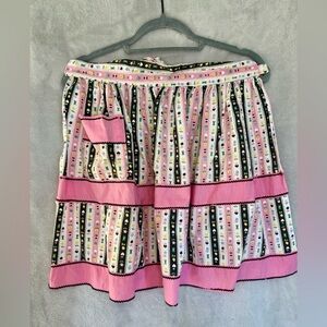Vintage Pink and Black Apron